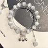 Pulsera de Mariposa de Cristal Ojo de Gato Douyin para Mujer Diseño Nicho Ins Pulsera Luz de Luna Gris Pulsera DIY Regalo para Estudiante