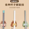 Gancho para trapeador, artefacto de almacenamiento para inodoro sin perforaciones, gancho adhesivo para colgar escobas, clip para trapeador con adhesivo fuerte para colgar en la pared