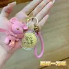 Chaveiro Urso Bolo Pequeno Ouro Puro 999 Urso de Lã Boneco Estéreo Chaveiro Pingente Mochila Casal Presente Lote