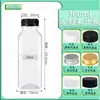 250ml.350ml Botella Cuadrada Grado Alimenticio PET Transparente Cuadrada Botella de Plástico Botella Desechable para Bebidas con Tapa