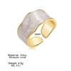 Anillo retro con apertura de nube transfronteriza, aleación de moda para mujer, textura de mármol creativa, joyería simple de alta gama para hombres
