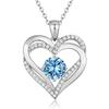 Collar transfronterizo de gran venta para mujer, collar con colgante de piedra de nacimiento de oro rosa, personalidad de alta gama, venta al por mayor de fábrica de plata de primera mano