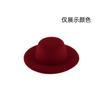 Materiales hechos a mano para manualidades sombrero pequeño joyería pequeña materias primas gorra desnuda decorativa pinza para el pelo gorra tela de lana gorra base para muñeca 7CM