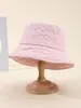Sombrero de Pescador Acolchado Nuevo de Otoño e Invierno Transfronterizo para Mujer, con Relleno de Plumas, Cuadros, Estampado, Cálido, Tipo Cubeta, de Copa Plana, Sombrero para el Sol