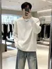 Camiseta de manga larga de forro polar FAFC de peso pesado con cuello alto para hombre, capa interior casual otoño/invierno 2024, camiseta base cálida con forro de forro polar, moderna