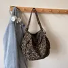 2025 Nuevo Bolso de Hombro de Lona Lavada Vintage Estilo Japonés, Bolso Tote Camuflado Simple y Versátil
