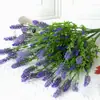 Simulación Flor Artificial de Lavanda Flor Artificial Flor de Plástico Planta Artificial de Simulación Flor de Espiga de Trigo Paisajismo
