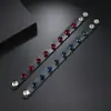 Joyería de moda europea y americana transfronteriza para hombre, pulsera de cuero estilo punk de personalidad, pulsera de púas rock