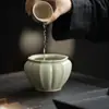 Urnas de Ceniza Dinastías Tang y Song para Accesorios de Ceremonia del Té, Recipientes de Cerámica para Aguas Residuales, Posavasos para Té Multifuncionales con Cenicero