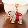 Llavero Colgante de Elefante Tailandés Incrustado con Pedrería Transfronterizo Colgante Creativo de Animal Elefante para Bolso Llavero Regalo de Viaje