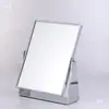 Loja de Joias Espelho Giratório de Balcão Dourado Loja de Mesa Plano Prata Dourado Espelho Dupla Face Metal Mesa Espelho de Maquiagem