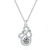 Comercio Exterior Transfronterizo Collar Dinámico con Colgante en Forma de Calabaza de Plata de Ley S925 para Mujer Amazon Colgante de Diseño de Moda de las Doce Piedras de Nacimiento