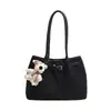 Bolso Tote de Moda con Cierre de Candado para Mujer, Estilo Suave, Bolso de Mano de Gran Capacidad para Viajes Diarios, Versátil con Colgante, Bolso de Hombro Único para Mujer