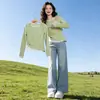 Camiseta Feminina Falsa Duas Peças de Manga Longa, Novo Estilo Outono 2026, Patchwork Irregular de Renda, Top Emagrecedor que Marca a Cintura A13797