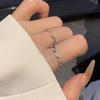 Anillo de Amor Senior Estilo Coreano ins Diseño Nicho Lujo Ligero Combinable Estilo Frío Abierto Ajustable Anillo de Dedo para Dieta