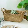 Cesta de almacenamiento de algas marinas, cesta de frutas, cesta de jengibre y ajo estilo japonés, cesta de paja, cesta de huevos, cesta de bambú de almacenamiento, bandeja de frutas, cesta de almacenamiento