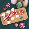 Nuevo Caramelo de Navidad Piruleta Espiral Roja y Blanca Colgante Decoración de Árbol de Navidad Pinwheel de Dos Colores Colgante de Caramelo de Menta