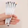 Set de 6 Brochas Pequeñas para Sombras de Ojos Nuevo Modelo Más Vendido Transfronterizo, Set de Brochas Plateadas, Brochas de Maquillaje con Cerdas Suaves, Herramientas de Belleza al por Mayor