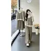 Conjunto para niña, colección nueva otoño 2026: chaleco tejido elegante, pantalones de pierna ancha y un conjunto de tres piezas para niñas mayores, perfectos para primavera y otoño