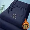 Fabricante Original 2025 Calças de Moletom Retas Espessadas de Veludo Novas Versáteis para Esportes de Outono e Inverno Calças Esportivas Modernas