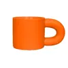 Tazas de cerámica de alta calidad, con asas grandes y forma robusta, personalizables con logotipos en colores macarrón, perfectas como recuerdos; Muestras de color disponibles para pedidos personalizados