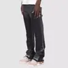 Moda Masculina Trendy Transfronteriza Suministro Directo de Fábrica Pantalones de Trabajo de Mezclilla para Hombre Jeans con Parches Elásticos Estilo Europeo y Americano