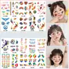 Regalo del Día del Niño Nuevas Pegatinas de Tatuaje Coloridas con Purpurina Pegatinas para la Cara Pegatinas para la Cara Lindo Dibujo Animado Mariposa Brazos