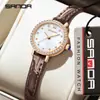 El Reloj de Mujer Más Vendido de Sanda Amazon es Compacto, Ligero, Resistente al Agua, Reloj de Cuarzo para Mujer con Esfera de Nácar Incrustada de Diamantes, Reloj para Mujer