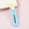 Cuchillo de arte para estudiantes de tamaño pequeño, portátil, mini, de color caramelo, simple, para desembalar sobres express, para cortar papel de oficina, cuchillo de arte