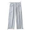 Pantalones de pierna ancha holgados de cintura alta con cordón ajustable, estilo europeo y americano, con bolsillos grandes, para mujer, primavera y verano, informales, modernos y con cordón ajustable.