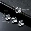 Peças de Escultura em Vidro Cristal Branco Imitação Cabeça de Gato Pixiu Acessórios para Pulseira Artesanal DIY Acessórios para Joias Direto do Fabricante