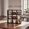 Portavasos de Escritorio Estilo Rejilla Almacenamiento de Tazas de Té Tazas de Café Estante de Almacenamiento para Barra de Cocina Aparador Estante de Exhibición para Tazas Copas de Vino