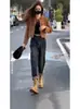 Jeans Vintage Plus Size para Mulheres, Novo Estilo Primavera 2026, Cintura Alta, Emagrecedor, Caimento Solto, Calça Harem Cropped para Corpo em Formato de Pera