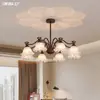 Lámpara de araña para sala de estar estilo medieval francés Pusais, Luz principal de recibidor, Lámpara de comedor y dormitorio de lujo retro americano Lirio del valle