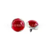 Pendientes de Aleación de Titanio Astmf-136 con Borde Ondulado y Piedra Ojo de Gato Fotosensible Pendientes de Titanio G23 Ojo de Gato Joyería para Piercing Cabeza