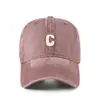 Boné de Baseball Jeans Estilo Carta Vintage para Homens com Circunferência da Cabeça Grande, Boné de Algodão Lavado com Aba Curva, Chapéu de Proteção Solar para Exterior para Mulheres, Personalizável