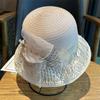 Sombrero de sol para mujer de mediana edad y ancianos, sombrero de sol de verano para mujer, sombrero de sol de encaje de moda, sombrero de cuenca de flores, sombrero de pescador de organza para primavera y otoño