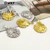 WT-P1997 Estilo Festivo Colgante de Concha Estrella de Mar Caracol Diseño Tallado Collar para Niña Accesorios de Latón Hechos a Mano