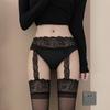 Medias de seda al por mayor delgadas sexy de una pieza encaje ligueros para mujer tubo largo blanco anti-gancho seda medias negras de seda