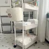 Estante de almacenamiento, carrito móvil, estante de almacenamiento de bocadillos, estantería, estante de almacenamiento para dormitorio, estante de piso de múltiples niveles