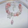 Pulsera de Mariposa Amor Flor Otoño Nueva Pulsera de Cristal de Mariposa para Mujer, Diseño de Nicho, Estilo Ins, Joyería de Pulsera para Estudiante de Alta Gama