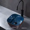 Bacia de Bancada Criativa Oval Cerâmica Doméstica Lavatório de Banheiro Varanda Lavatório de Arte Bacia Única Lavatório de Banheiro