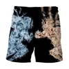 Pantalones Cortos de Verano Europeos y Americanos Dragon Ball Huo Sombra Impresos en 3D Pantalones Casuales Sueltos de Verano Pantalones de Playa para Hombre de Anime Japonés