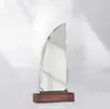 Trofeo de Cristal Creativo Hecho a Medida Decoración de Premio para Reunión Anual Estilo Nórdico Placa de Vidrio Regalo de Empresa Premio Grabado