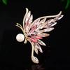 Broche de Mariposa con Pedrería Corsage para Mujer Elegante Combinable Personalizado Accesorios para Traje Diseño Nicho Atmosférico Hebilla Antirreflejo