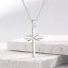 Collar con Colgante Brillante de Hip-Hop Transfronterizo Europeo y Americano Temu Símbolo Infinito Forma de 8 Clásico Tendencia de Moda Cruz para Mujer