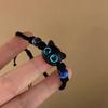 Amantes de Luo Xiaohei pulsera tejida con cuentas hechas a mano lindo gatito pulsera de cabeza de gato linda salida de fábrica