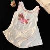 Pijamas para Niñas Traje de Verano Fino 2025 Nuevo Lindo Ropa para el Hogar Pijama Chaleco Aire Acondicionado Nubes Algodón