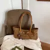Bolso Tote de Cuero Escarchado Nuevo Otoño/Invierno 2026, Gran Capacidad, Bolso de Mano Estilo Europeo y Americano, Bolso de Hombro y Cruzado para Mujer