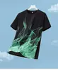 Camiseta Masculina de Manga Curta Gelo Seda 5 C Resfriamento Transfronteiriça, Tamanho Grande, Camiseta Versátil de Verão, Camiseta Básica Fitness Casual